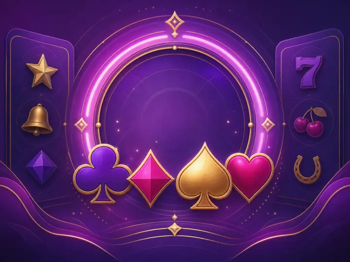 Minh họa kiến thức WIN79 với phong cách tím vàng